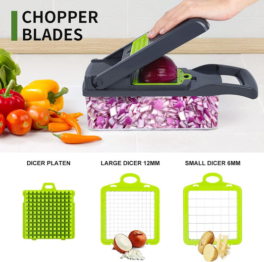 Multifunctional 12 in 1 Nicer Dicer Vegetable Cutter Veggie Chopper