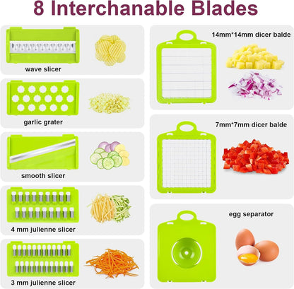 Multifunctional 12 in 1 Nicer Dicer Vegetable Cutter Veggie Chopper