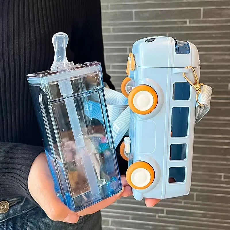 Baby Bus Plastic Shaped Sipper Water Bottle 500ML